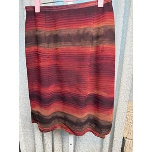 Vintage 80s Bentley Arbuckle Gallery Stripe Pencil Skirt‎ Size 6 Made in USA